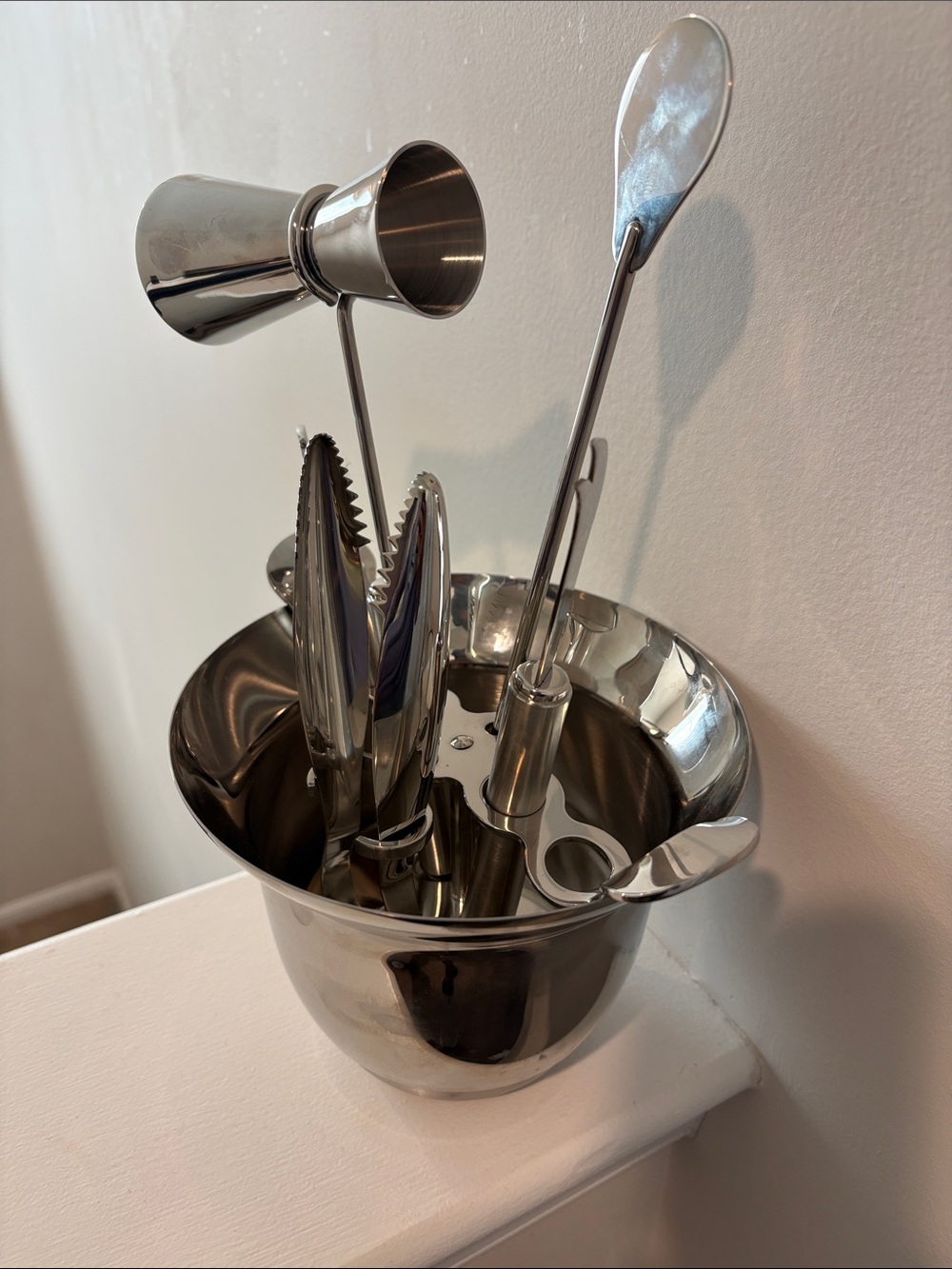 Pottery Barn Stainless Bar Tool Set Box - Picture 3 of 4